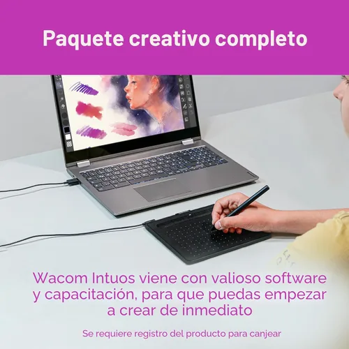 Miniatura 6 de Wacom CTL4100 Intuos - Tableta de dibujo con 3 programas de software incluidos, 7.9 "x 6.3", color negro.