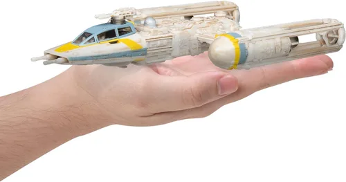 Miniatura 4 de Star Wars Micro Galaxy Squadron Gold Leader's Y-Wing - Vehículo de clase Starfighter de 5 pulgadas con accesorios de micro figura Jon Vander