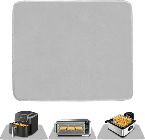 Miniatura 17 de Alfombrilla resistente al calor para freidora de aire, freidora profunda, horno, almohadillas calientes negras de 12 x 14 pulgadas para protector