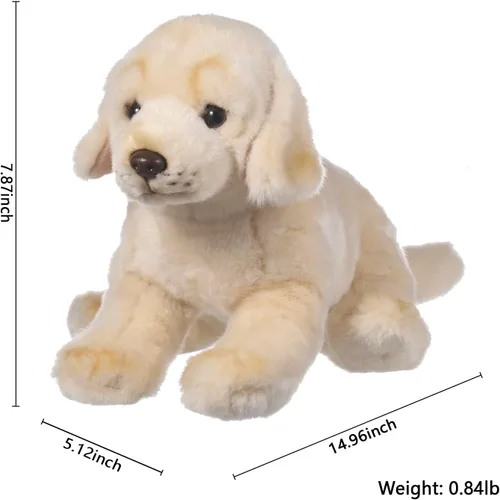 Miniatura 2 de Golden Retriever - Animal de peluche de perro de tamaño mediano de 15 pulgadas para niñas y niños, lindos peluches, juguetes de felpa suave
