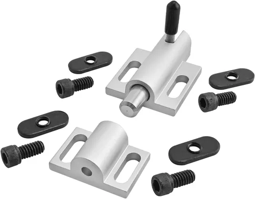8020, 2053, 10 y 15 Series Aluminio 0 Grados cerrojo de seguridad, resorte y pasador Pestillo de puerta 80/20 T-Ranura Accesorio de extrusión para