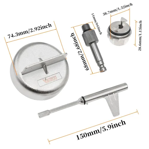 Miniatura 6 de Herramienta de llenado de aceite de transmisión de metal, compatible con fluido de transmisión ATF de 9 velocidades 9G-Tronic 725.0 de Mercedes