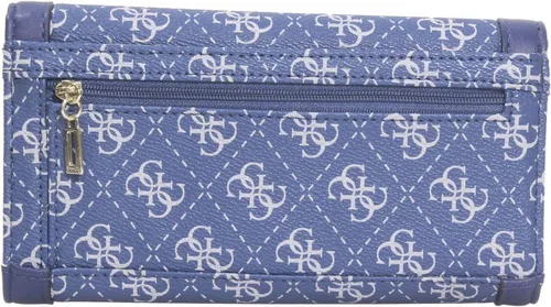Miniatura 3 de GUESS Cartera de mano delgada Washington SLG, Blue Multi Signature