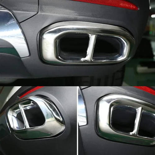 Miniatura 3 de Cubierta exterior de acero inoxidable para Mercedes Benz GLE350 GLE450 GLC GLS W167 X253 X167 X167 2020 (plata brillante)