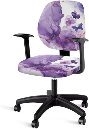 Miniatura 29 de Talayituse - Funda para silla de oficina o computadora con estampado de estrellas de playa, funda de asiento dividida elástica, extraíble y lavable