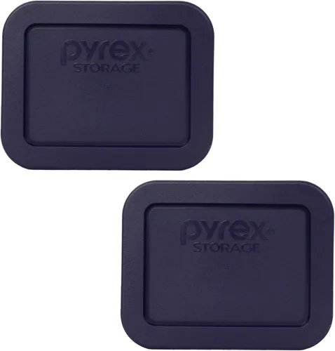 Miniatura 4 de Pyrex 7213-PC - Tapa rectangular de plástico para almacenamiento de alimentos de 1.9 tazas, color azul oscuro (paquete de 4), fabricada en Estados