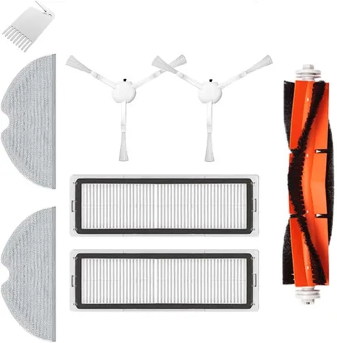 Miniatura 9 de EtliN Compatible con Xiaomi Mijia 1C STYTJ01ZHM Cepillo principal lateral Tanque de agua, paño de trapeador, kit de piezas de filtro HEPA, 1 cepillo