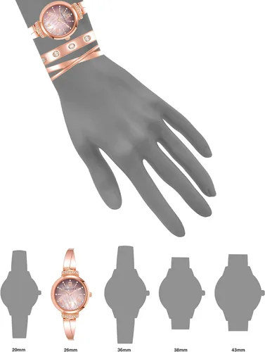 Miniatura 23 de Anne Klein AK/2245 - Juego de reloj de pulsera con detalles de cristal prémium para mujer