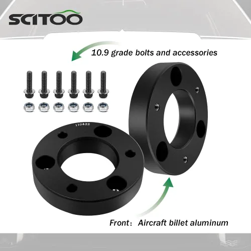 Miniatura 8 de SCITOO Kit de elevación de nivelación delantera de 2 pulgadas para Nissan 2-2 pulgadas Espaciador de puntal de elevación compatible con Nissan