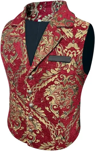 Miniatura 2 de Chaleco de traje gótico victoriano para hombre, chaleco steampunk