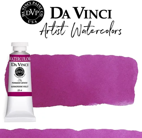 Miniatura 251 de DA VINCI PAINTS Pintura Acuarela Profesional para Artistas, Alizarin Crimson (Quinacridone), 37ml Índigo