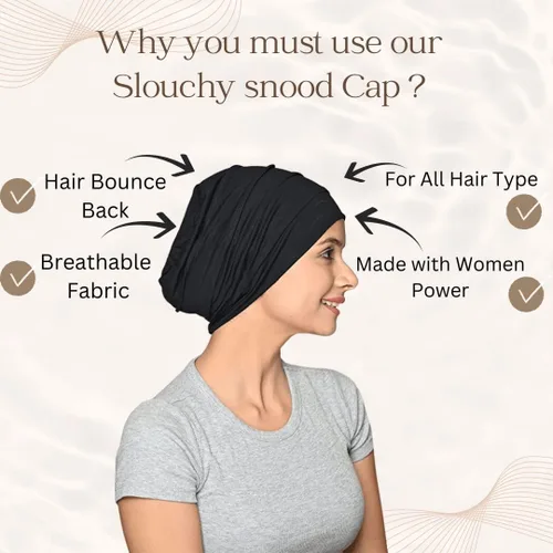 Miniatura 6 de SAKUCHI Gorro de bambú suave y sedoso de quimioterapia para mujer, para pérdida de cabello, turbante para quimioterapia