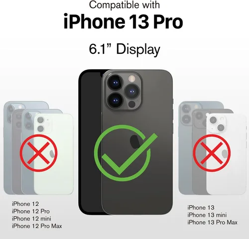 Miniatura 2 de VENA Funda tipo cartera compatible con Apple iPhone 13 Pro (15.49 cm), vCommute (protección contra caídas de grado militar) Funda de cuero con tapa