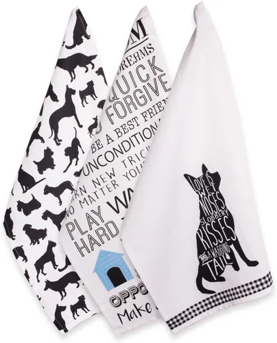 Miniatura 10 de DII Everyday Pets Kitchen Collection - Juego de paños de cocina absorbentes, 18x28, Dog Person, 3 unidades Perro Persona