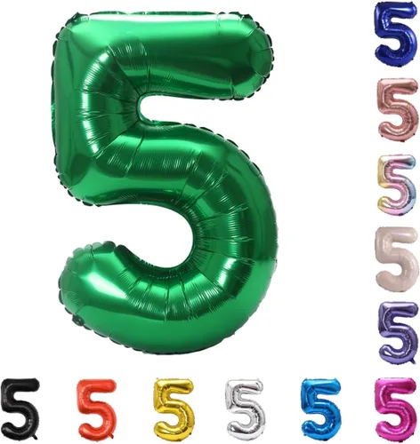 Miniatura 101 de YPSelected Globo grande de 32 pulgadas de helio con números 0-9 de papel de aluminio azul para cumpleaños, bodas y fiestas (Azul, 3)