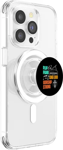 Miniatura 3 de Juega piano cantar en voz alta adoración fuerte reproductor de piano amante de la música PopSockets MagSafe PopGrip para iPhone