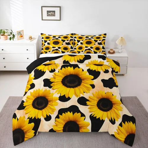 Miniatura 11 de Erosebridal Juego de edredón de murciélago tamaño Queen para niños y niñas, juego de ropa de cama con degradado de arco iris, juego de edredón Multi