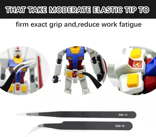 Miniatura 8 de HIJIRH Kit de herramientas de modelado de 108 piezas, herramientas básicas para manualidades, kit de herramientas de construcción para Gundam