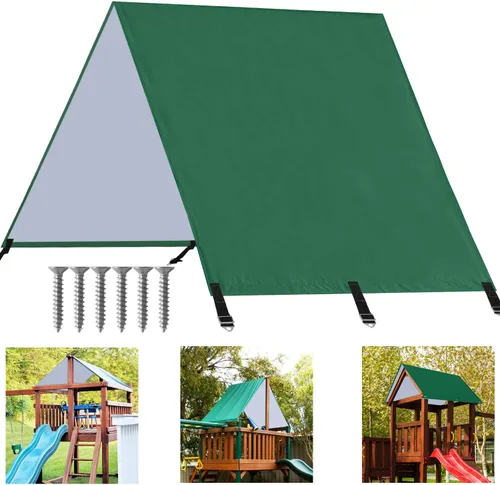 Miniatura 10 de ABCCANOPY Juego de lona de repuesto de 43 x 90 pulgadas para parques infantiles, pantallas de sombra (borgoña/blanco)