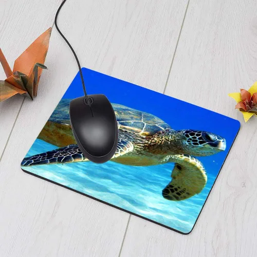 Miniatura 3 de Alfombrilla de mouse para videojuegos, tortuga marina, mundo marino, océano, azul, alfombrilla de mouse para computadora, escritorio, laptop