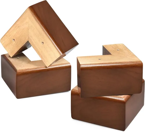 Miniatura 11 de Patas de madera maciza para muebles, elevadores de cama en forma de L, patas de muebles para sofá, sillón, cómoda, gabinete, mesa, pies de sofá