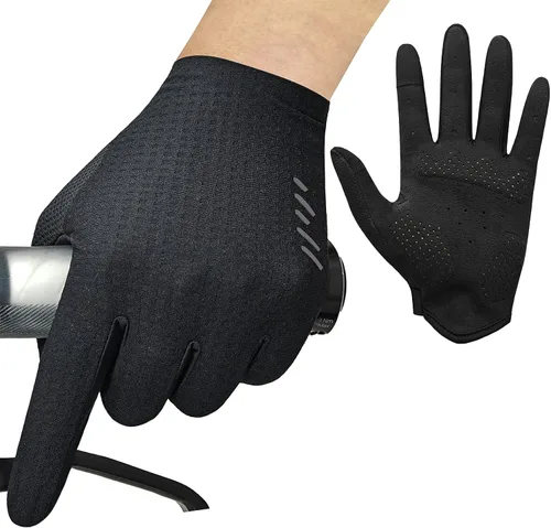 VXW Guantes de ciclismo para hombres y mujeres, con tiras reflectantes y almohadilla antideslizante que absorbe los golpes para bicicletabicicleta