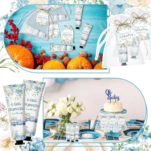 Miniatura 5 de 50 juegos de crema de manos de otoño a granel con una pequeña calabaza, regalos de fiesta de baby shower para invitados, despedida de soltera