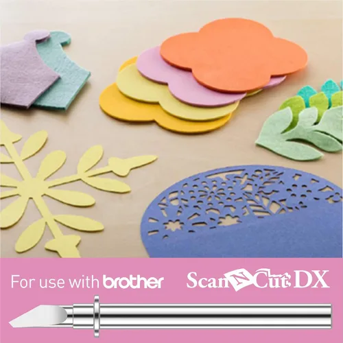 Miniatura 3 de Paquete de 2 cuchillas automáticas CADXBLD1 para Brother ScanNCut DX, utilizando material de acero de tungsteno de resistencia duradera