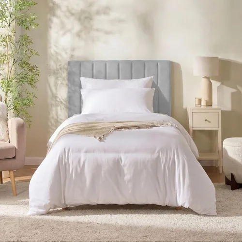 Miniatura 25 de Nestl Upholstered Twin Headboard - Easy Assemble Channel Stitched Headboard Twin Size - Wall Mounted Headboards with 3D Soundproof Wall Panels Peel