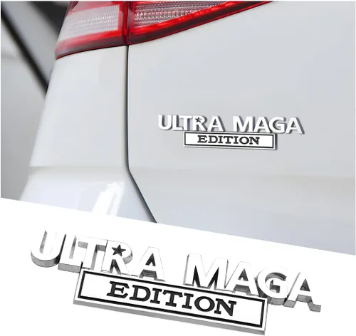 Miniatura 12 de AICEL Edición Ultra MAGA, emblemas de metal completo en 3D para coche, etiquetas de personalidad clásicas con adhesivo fuerte, insignias para coche