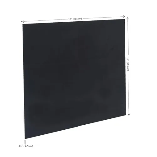 Miniatura 2 de Hoja de plástico de plexiglás fundido (negro opaco, 1 pieza, 12 x 12 pulgadas, 0.118 pulgadas de grosor), hoja acrílica para letreros, proyectos