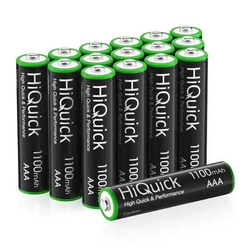 HiQuick 16 baterías recargables AAA 1100mAh alto rendimiento 1.2V, batería AAA Ni-MH cargada