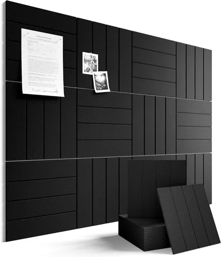 Miniatura 47 de Tablero de anuncios de fieltro grande de 36 x 24 pulgadas, alternativa al tablero de corcho – Paquete de 6 con 40 pestañas adhesivas extraíbles
