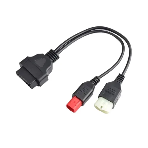 Miniatura 2 de OBD 16pin uno a dos cable adaptador OBDll 4pin a 6pin apto para motocicleta nacional cuatro cable de diagnóstico