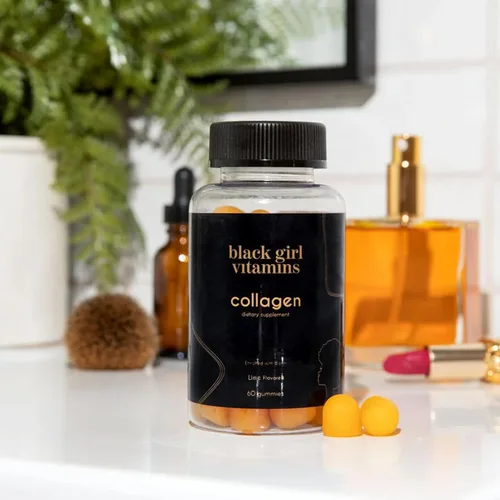 Miniatura 3 de Black Girl Vitamins - Gomitas de colágeno para el soporte del cabello, la piel y las uñas, con vitamina C, vitamina E y biotina, sin gluten, (lima)