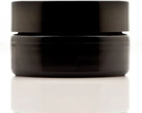 Miniatura 10 de Infinity Jars Tarro con tapa de rosca de 6.8 fl oz (6.76 fl oz) negro ultravioleta recargable estilo cosmético botella de viaje tarro de vidrio