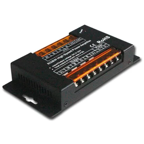 Amplificador de señal LED de 4 canales RGBW 5-24VDC 8A/CH repetidor utilizado para agregar más módulos LED RGBW, tiras LED RGBW o luces LED RGBW