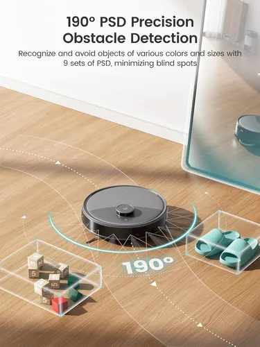 Miniatura 7 de Lefant LiDAR Robot aspiradora y trapeador, succión de 20000 Pa, 90 días de autovaciado, prevención de obstáculos, lavado y secado automático