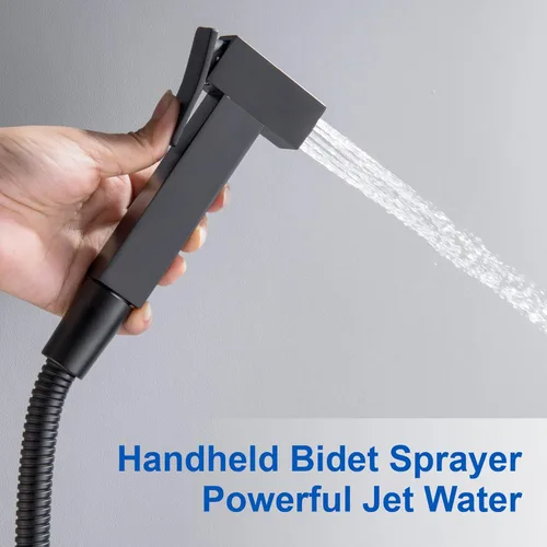 Miniatura 4 de SHAMANDA Rociador de Bidé de Agua Tibia para Inodoro con Válvula de Instalación en Bruto de Latón Caliente y Fría, Juego de Accesorio de Bidé Manual