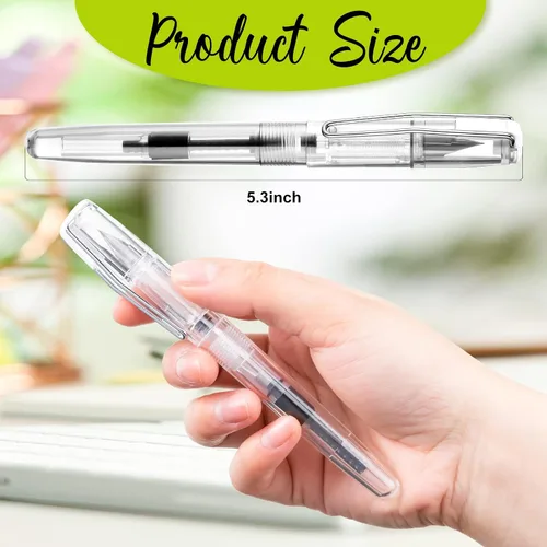 Miniatura 3 de 16 bolígrafos estilográficos desechables recargables para escribir punta fina, pluma de tinta de firma con pistón, para caligrafía, pintura, dibujo