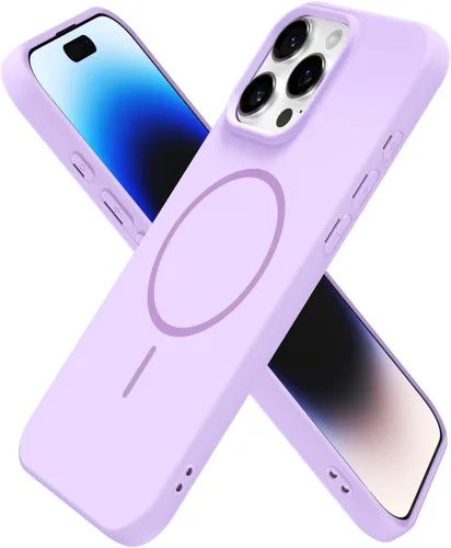 Miniatura 229 de oakxco Funda de silicona Mag Safe para iPhone 17 Pro Max, funda magnética delgada y fina compatible con carga inalámbrica MagSafe, bonita funda Negro