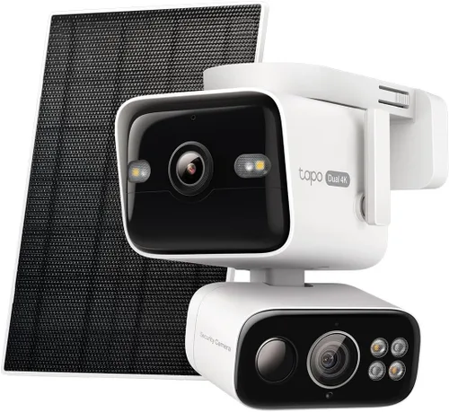 Miniatura 13 de Tapo Cámara de seguridad de doble lente 2K panorámica/inclinación inalámbrica con panel solar, gran angular de 165° + telefoto de 0.236 in
