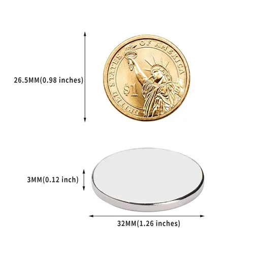 Miniatura 2 de Imanes de disco de neodimio súper fuertes, potentes imanes de tierras raras N52 para refrigerador, bricolaje, construcción, científico