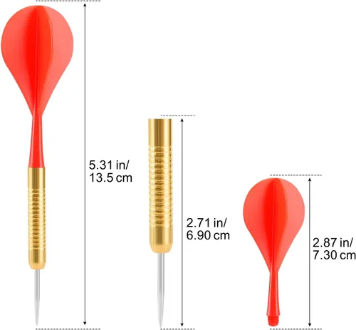 Miniatura 6 de Accmor 18 Pack Steel Tip Darts, 16 Grams Metal Tip Dart Set, Darts Metal Tip Set, Metal Darts for Dartboard