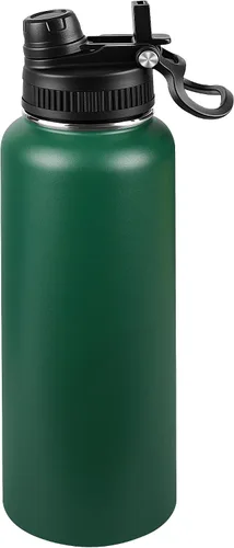 Miniatura 75 de Botella de agua aislada de 22 onzas, tapa 2 en 1 a prueba de fugas (sorbo/pajilla) + asa, botella de acero inoxidable para deportes, viajes, trabajo