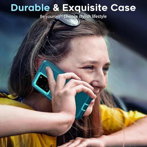 Miniatura 5 de LeYi Funda compatible con Samsung Galaxy S20 Ultra: funda resistente 3 en 1 para Samsung S20 Ultra, funda de grado militar a prueba de golpes