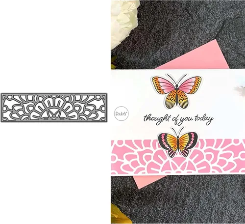Miniatura 4 de DzIxY Troqueles de corte de metal con marco de encaje rectangular para kit de fabricación de tarjetas, troqueles de papel en relieve, plantillas