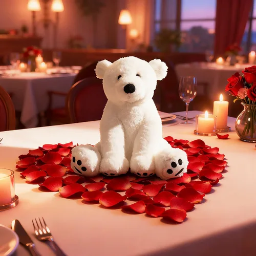 Miniatura 2 de Apricot Lamb Toys Oso Polar Blanco de Peluche Animal de Peluche Suave y Tierno Perfecto para Niños