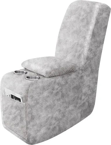 Miniatura 25 de ANARACHON Fundas para sillas reclinables con aspecto de cuero, funda elástica de 4 piezas, funda suave para silla reclinable, protector de muebles
