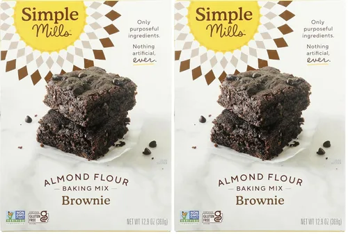 Miniatura 10 de Simple Mills Mezcla para hornear de harina de almendras, mezcla de brownie de chocolate, sin gluten, a base de plantas, 12.9 onzas (paquete de 1)